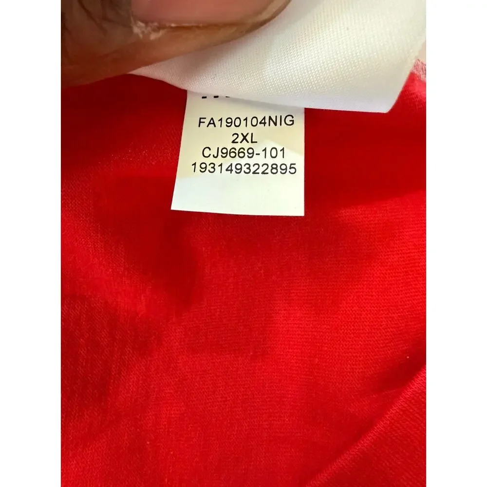 NikeAir Jordan T-Shirt Men's XXL Red White Huge Jumpman Logo Short Sleeve NWT